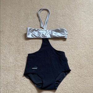 Nununu Kids Swimwear in Black and Silver
